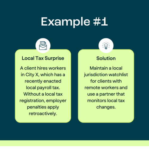 Local Jurisdiction Compliance Example 1 Local Jurisdiction Compliance Example 1