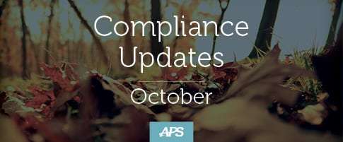 APS October 2017 Compliance Updates