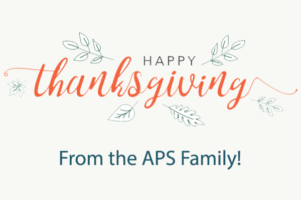 Happy Thanksgiving From The APS Family!