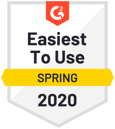 G2 Easiest to Use Spring 2020