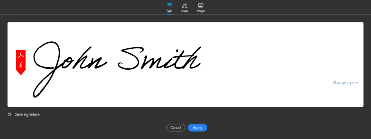 create a digital signature in pdf