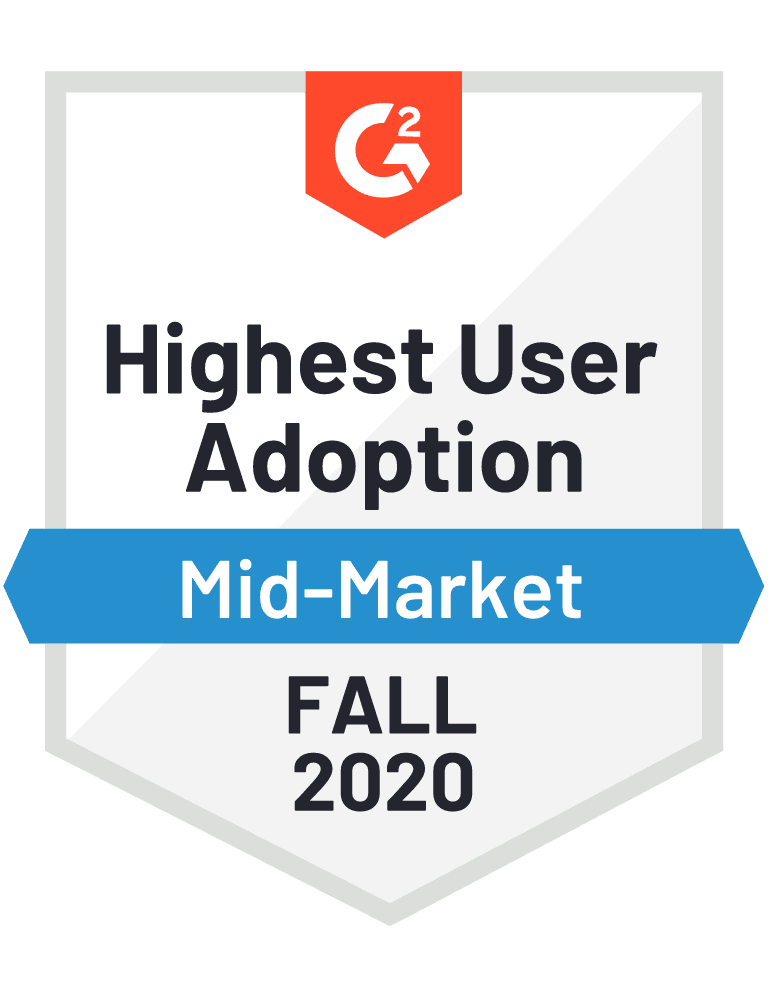 Highest User Adoption Mid Market Fall 2020