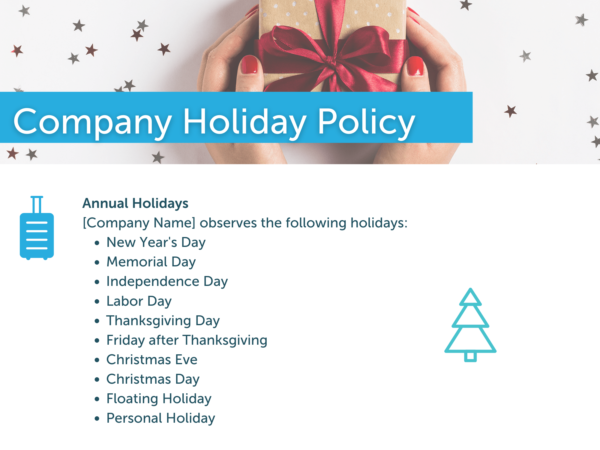 Holiday Policy For Holiday Blog